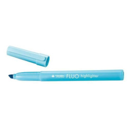 Tratto Fluo Highlighter azzurro p/scalpello 5 0 mm tratto 1 0-5 0 mm inchiostro universale a base d acqua (conf.12)