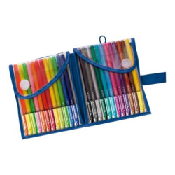 tratto Pen - Marcatore - colori assortiti - inchiostro base acqua - 0.4 mm (pacchetto di 24)