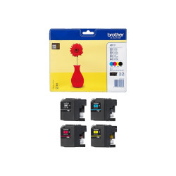 Brother LC121 Confezione originale da 4 cartucce inkjet - Nero, giallo, ciano, magenta - originale - blister - cartuccia d'inch