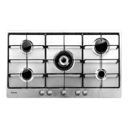 Candy P-Line PG 953/1 SX - Piano cottura a gas - 5 piastre - Nicchia - larghezza: 84 cm - prof. 48 cm - acciaio inossidabile