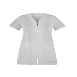 Casacca Altea - da donna - manica corta - taglia L - bianco - Giblor's