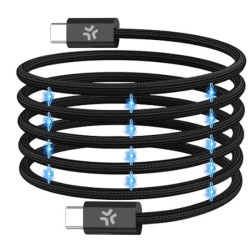 Celly USBCUSBCMAG1MBK - 60W USB-C to USB-C Magnetic Cable POWER DELIVERY