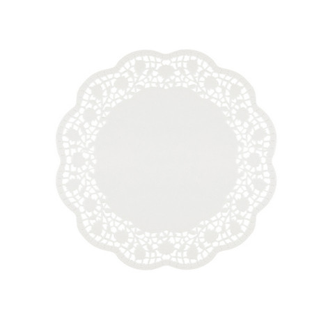 Sottotorta decorativi in carta bianca - diametro 27 cm - conf. 6 pezzi