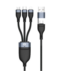 Conceptronic CAVO USB 3-in-1 PD 3.0 60W (cavo ricarica) 1.5m -- 20V 3A, 480Mbps, E-Mark