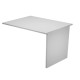 Allungo reversibile dx/sx per scrivanie Easy - 80 x 60 cm - con fianchi pannello - grigio