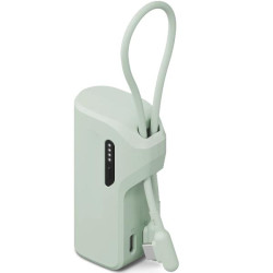 Cygnett Battery bank Thumboost 5K Powerbank con cavo integrato (menta)