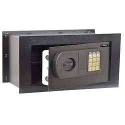 Cassaforte da muro -  serratura elettronica - 33 x 20 x 23 cm - 9 kg - nero - Iternet