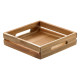 Cassetta per alimenti - 20 x 20 x 7 cm - legno di acacia - Leone