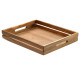 Cassetta per alimenti - 32,5 x 26,5 x 7 cm - legno di acacia - Leone