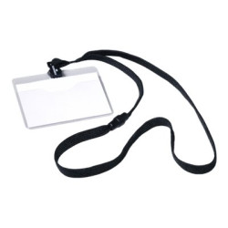 DURABLE - Badge per il nome - per 60 x 90 mm - nero, trasparente (pacchetto di 10)