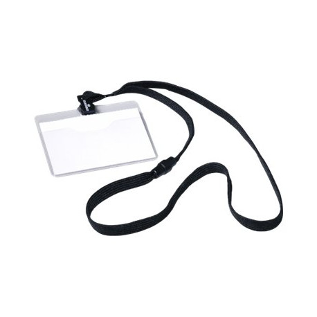 DURABLE - Badge per il nome - per 60 x 90 mm - nero, trasparente (pacchetto di 10)