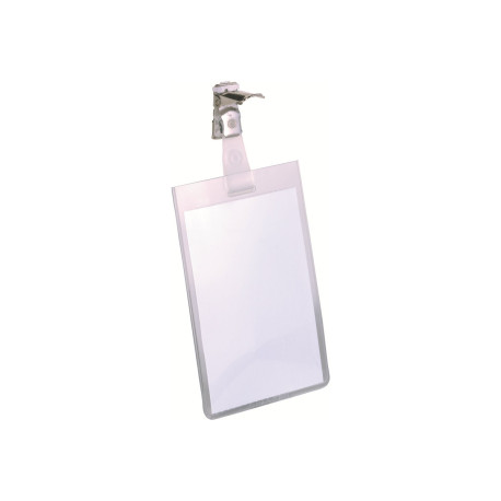 DURABLE - Porta badge - per 90 x 60 mm - clip - trasparente (pacchetto di 25)
