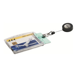 DURABLE - Porta biglietto da visita - per 54 x 85 mm - clip - trasparente (pacchetto di 10)