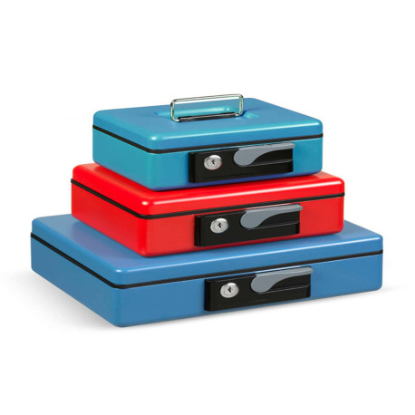 Cassetta portavalori Deluxe - 23 x 18,5 x 8 cm - rosso - Iternet