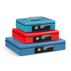 Cassetta portavalori Deluxe - 30 x 23 x 8 cm - rosso - Iternet