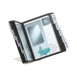 DURABLE VARIO - Leggio a pannelli - per scrivania - 10 compartimenti - per A5 - nero