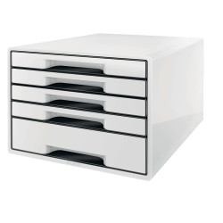 Cassettiera Drawer Cabinet Cube 5 - 28,7 x 27 x 36,3 cm - bianco - Leitz