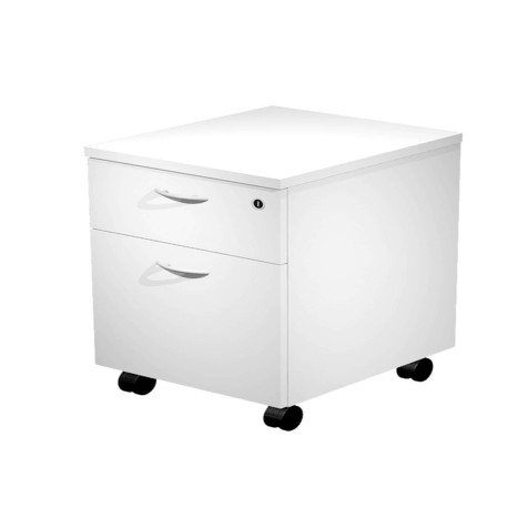Cassettiera Easy - 1 cassetto + 1 classificatore - con ruote - 41,8 x 52 x 59,5 cm - bianco