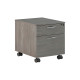 Cassettiera Easy - 1 cassetto + 1 classificatore - con ruote - 41,8 x 52 x 59,5 cm - frassino toscano