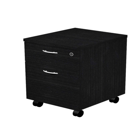 Cassettiera Easy - 1 cassetto + 1 classificatore - con ruote - 41,8 x 52 x 59,5 cm - nero venato