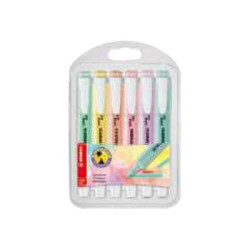 STABILO swing cool Pastel Edition - Evidenziatore - colori assortiti (pacchetto di 6)