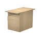 Cassettiera Easy - 1 cassetto + 1 classificatore - con ruote - 41,8 x 52 x 59,5 cm - rovere