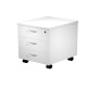 Cassettiera Easy - 3 cassetti - con ruote - 41,8 x 52 x 59,5 cm - bianco