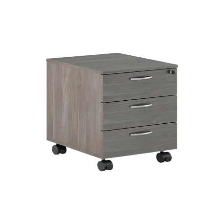 Cassettiera Easy - 3 cassetti - con ruote - 41,8 x 52 x 59,5 cm - frassino toscano