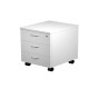 Cassettiera Easy - 3 cassetti - con ruote - 41,8 x 52 x 59,5 cm - grigio