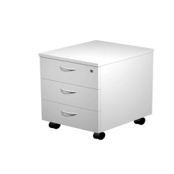 Cassettiera Easy - 3 cassetti - con ruote - 41,8 x 52 x 59,5 cm - grigio