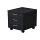 Cassettiera Easy - 3 cassetti - con ruote - 41,8 x 52 x 59,5 cm - nero venato