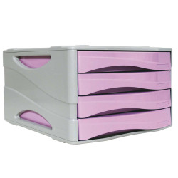 Cassettiera Keep Colour Pastel - 25 x 32 cm - cassetti 5 cm - grigio/lilla - Arda