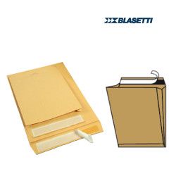 Busta a sacco Mailpack - soffietti laterali - fondo preformato - strip adesivo - 19 x 26 x 4 cm - 80 gr - avana - Blasetti - co