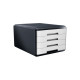 Cassettiera Mydesk - 29,5 x 38,5 x 28,2 cm - 4 cassetti da 4,5 cm - grigio/bianco - Arda