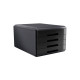 Cassettiera Mydesk - 29,5 x 38,5 x 28,2 cm - 4 cassetti da 4,5 cm - grigio/nero - Arda