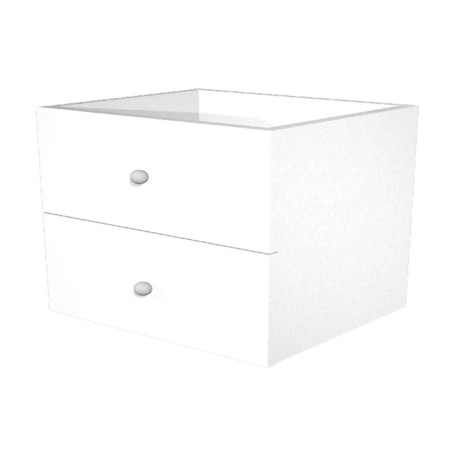 Cassettiera per casellario Rainbow - 2 cassetti - 32,5x28,8x32,5 cm - bianco