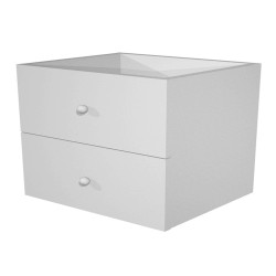 Cassettiera per casellario Rainbow - 2 cassetti - 32,5x28,8x32,5 cm - grigio alluminio
