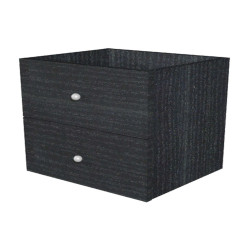 Cassettiera per casellario Rainbow - 2 cassetti - 32,5x28,8x32,5 cm - nero venato