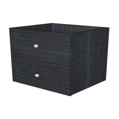 Cassettiera per casellario Rainbow - 2 cassetti - 32,5x28,8x32,5 cm - nero venato