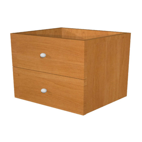 Cassettiera per casellario Rainbow - 2 cassetti - 32,5x28,8x32,5 cm - noce chiaro