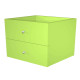 Cassettiera per casellario Rainbow - 2 cassetti - 32,5x28,8x32,5 cm - verde neon