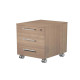 Cassettiera Prestige - 3 cassetti - con ruote - 41,8 x 52 x 61,5 cm - ciliegio arabis