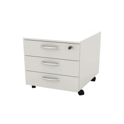 Cassettiera Rainbow - 3 cassetti - con ruote - 41 x 50 x 52,2 cm - bianco