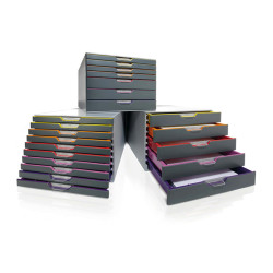 Cassettiera Varicolor - 28 x 35,6 x 29,2 cm - 7 cassetti  - Durable