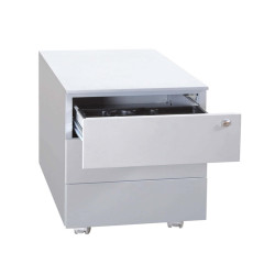 Cassettiere in metallo - 3 cassetti - 40 x 59 x 54 cm - grigio - Bertesi