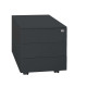 Cassettiere in metallo - 3 cassetti - 40 x 59 x 54 cm - nero - Bertesi