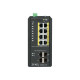 Zyxel RGS200-12P - Switch - gestito - 8 x 10/100/1000 (PoE+) + 4 x SFP - montabile su rack, montabile su rail DIN - PoE+ (240 W