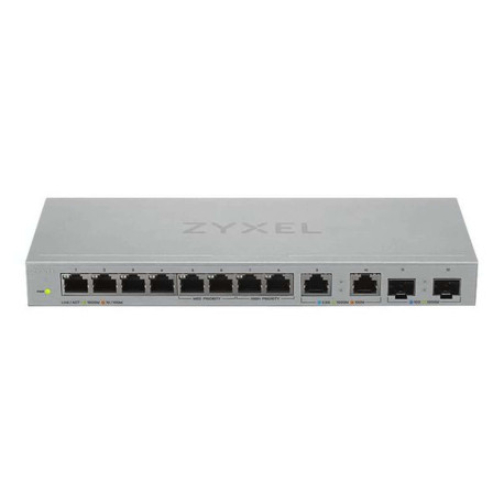 Zyxel XGS1010-12 - V2 - switch - gestito - 8 x 10/100/1000 + 2 x 100/1000/2.5G + 2 x 1 Gigabit / 10 Gigabit SFP+ (uplink) - des