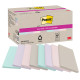 Blocco foglietti Post-it SuperSticky - 622R-SS8COL - 75 x 127 mm - carta riciclata - assortiti - 70 fogli - Post-it - conf. 8 b