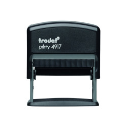 Trodat Printy 4917 - Timbro - autoinchiostrante - nero - testo personalizzabile - 10 x 50 mm